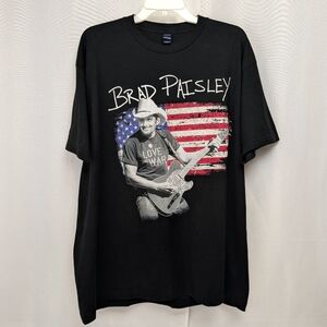 Brad Paisley Shirt Weekend Warrior World Tour Black Tee Size XL